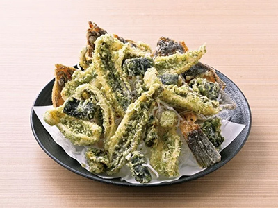 黄金カレイと小柱の春磯天ぷら